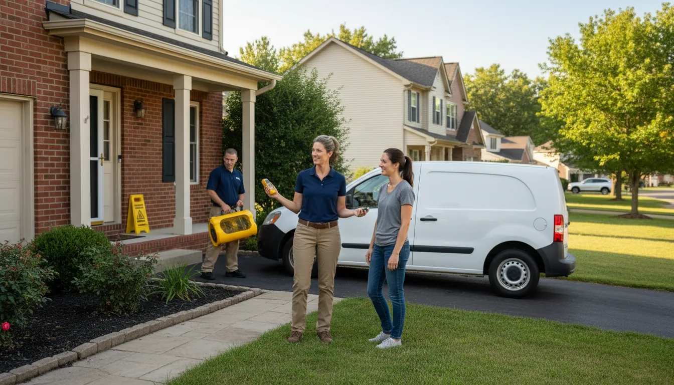 Residential water damage restoration in Cedarville, IL